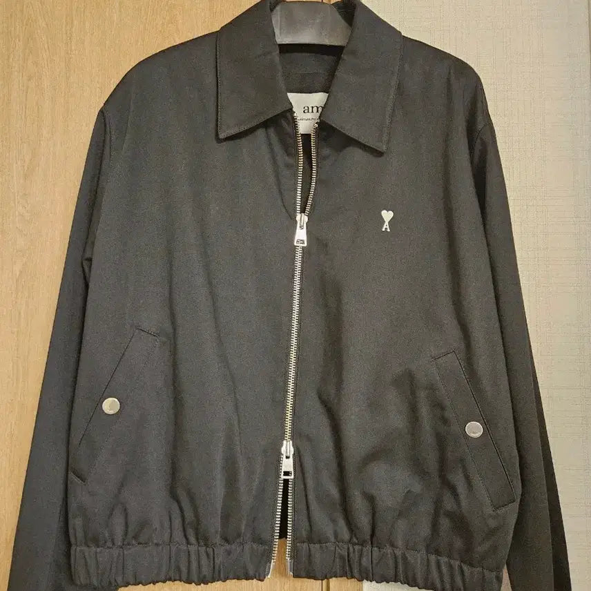 [BUNJANG] AMI Canvas Steel Logo Jacket Black / 아미(AMI) 캔버스 블랙 자켓 스틸 로고 L 사이즈 판매합니다(최종가)