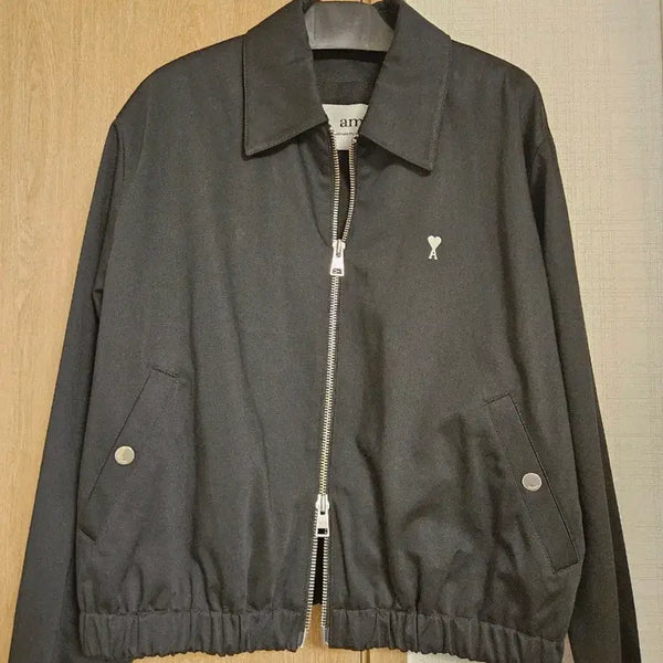 [BUNJANG] AMI Canvas Steel Logo Jacket Black / 아미(AMI) 캔버스 블랙 자켓 스틸 로고 L 사이즈 판매합니다(최종가)