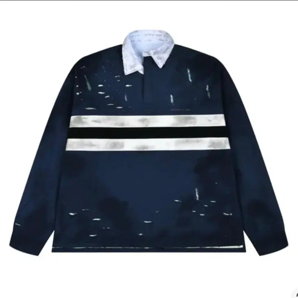[BUNJANG] Project GR Damaged Polo Sweatshirt Size 1 / 프로젝트gr 불리드 폴로 셔츠 1사이즈