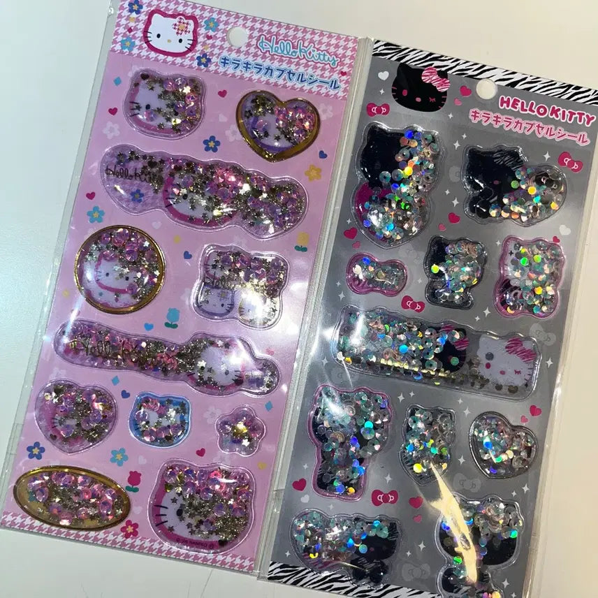 [BUNJANG] Sanrio Hello Kitty Shaker Sticker Set / 키티 샤카샤카 스티커 카오하나 핑크