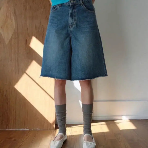 [BUNJANG] Aopt Denim Bermuda Shorts / 아옵트 aopt 데님 버뮤다 팬츠