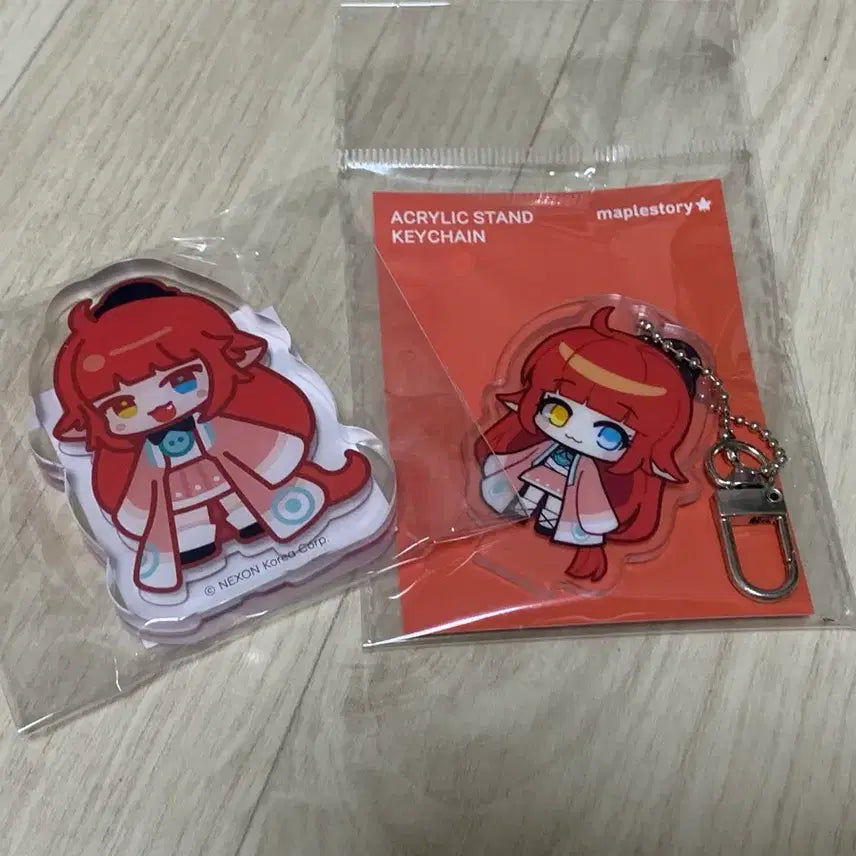 [BUNJANG] MapleStory Karin Acrylic Block & Stand Keyring Bundle / 메이플 카링 아크릴 블록/아크릴 스탠드키링 일괄