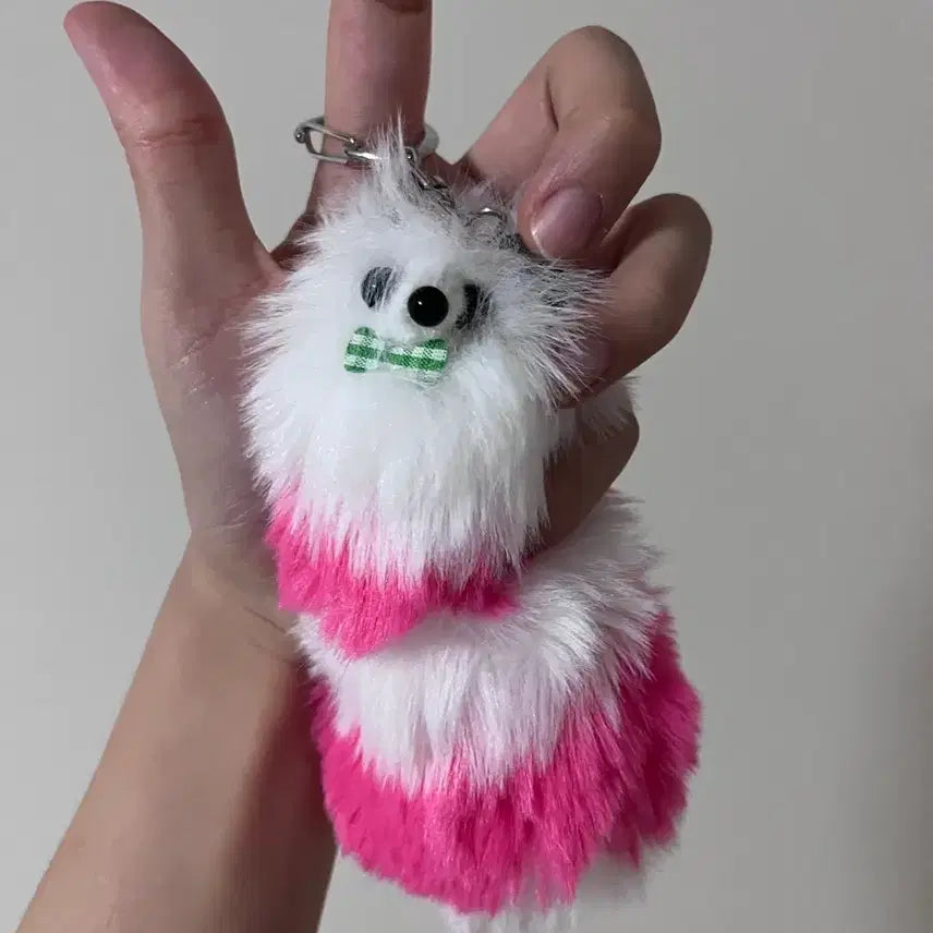 [BUNJANG] Classic Fox Fur Doll Keychain Charm / 고전 여우털 인형 키링 가챠 고리