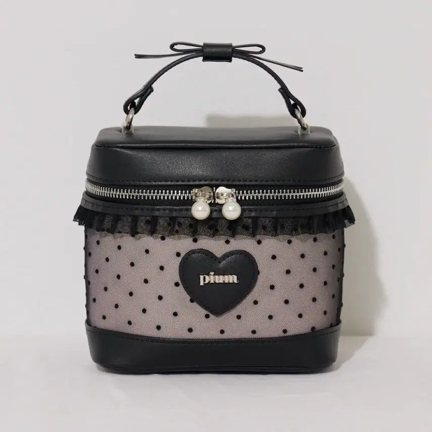 [BUNJANG] Pium Vanity Bag Pink Black / pium 피움 바니티백 핑크 블랙 가방 양산형지뢰계