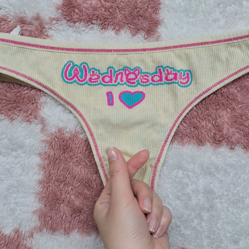 [BUNJANG] Yellow Ribbed T-Panty (Used) / B(중고) 옐로우 골지 T팬티 S