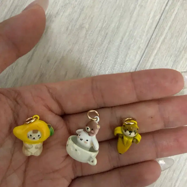 [BUNJANG] Miniature Keychain - Banana, Rabbit, Bear / 미니어처 키링 바나나 토끼 곰돌이