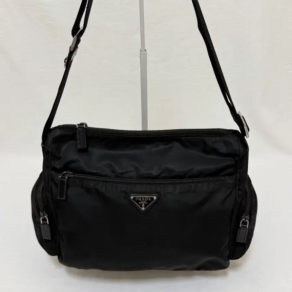 [BUNJANG] Prada Nylon Two Pocket Messenger Crossbody Shoulder Bag / 정품 프라다 나일론 투포켓 메신저백 크로스백 숄더백