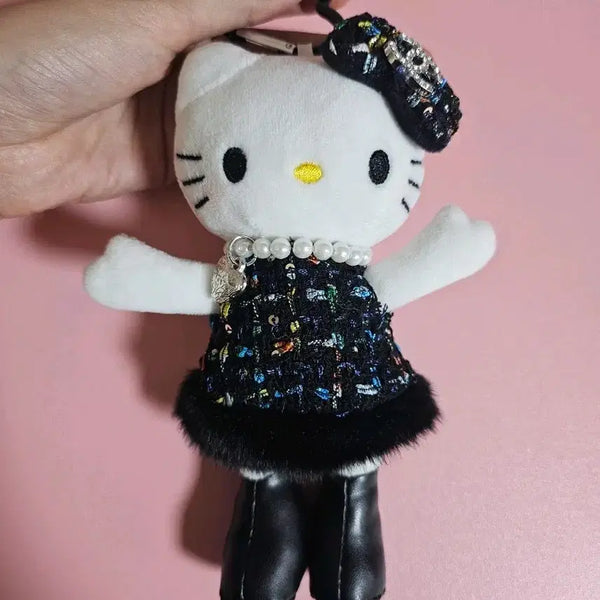 [BUNJANG] Hello Kitty Tweed Long Leg Plush Toy / 헬로키티 트위드 롱다리 키티