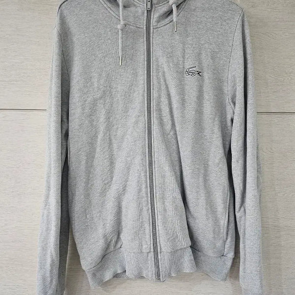 [BUNJANG] Lacoste Grey Hooded Zip-up Sweatshirt Size 4 / 라코스테 그레이 후드집업 4