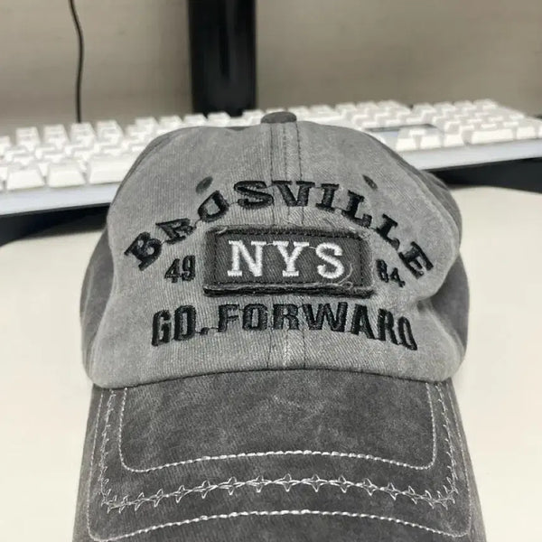 [BUNJANG] NYS Embroidered Washed Ball Cap / NYS 자수 워싱 볼캡