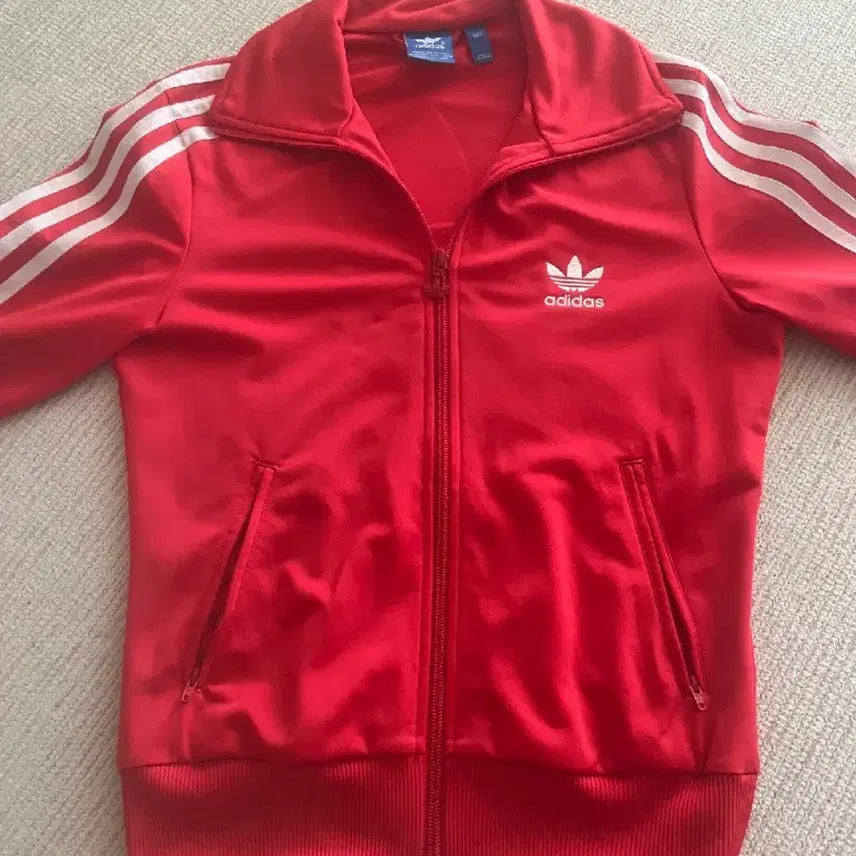 [BUNJANG] Adidas Red Track Top 85 / 아디다스 트랙탑 레드 85