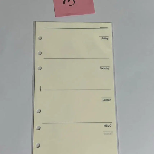 [BUNJANG] Davinci A6 6-Ring Free Weekly A Refill Pages / 다빈치 A6 6공 다이어리 속지 프리위클리A