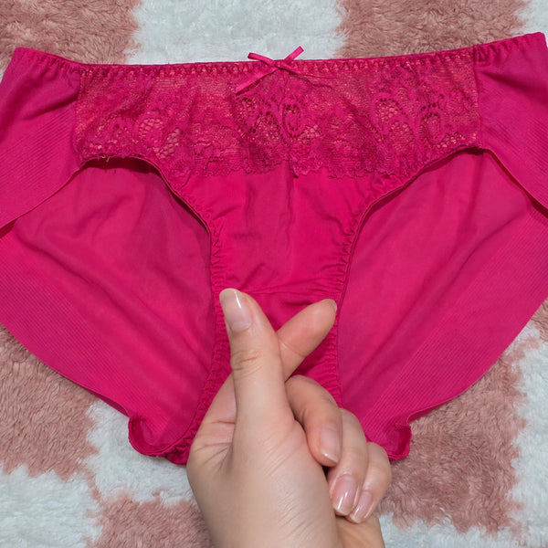 [BUNJANG] Hot Pink Lace Panty (Size M) / F(중고) 핫핑크 레이스 팬티 M