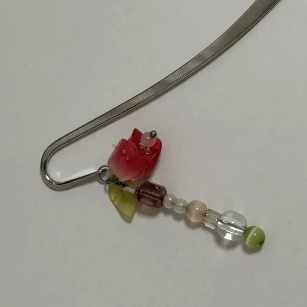 [BUNJANG] Light Green Tulip Bookmark / 연록 튤립 책갈피