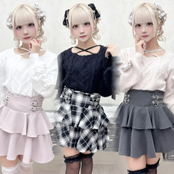 [BUNJANG] MARS Angora Ribbon Knit Pink / MARS 마즈 리본 앙고라 니트 핑크 양지뢰