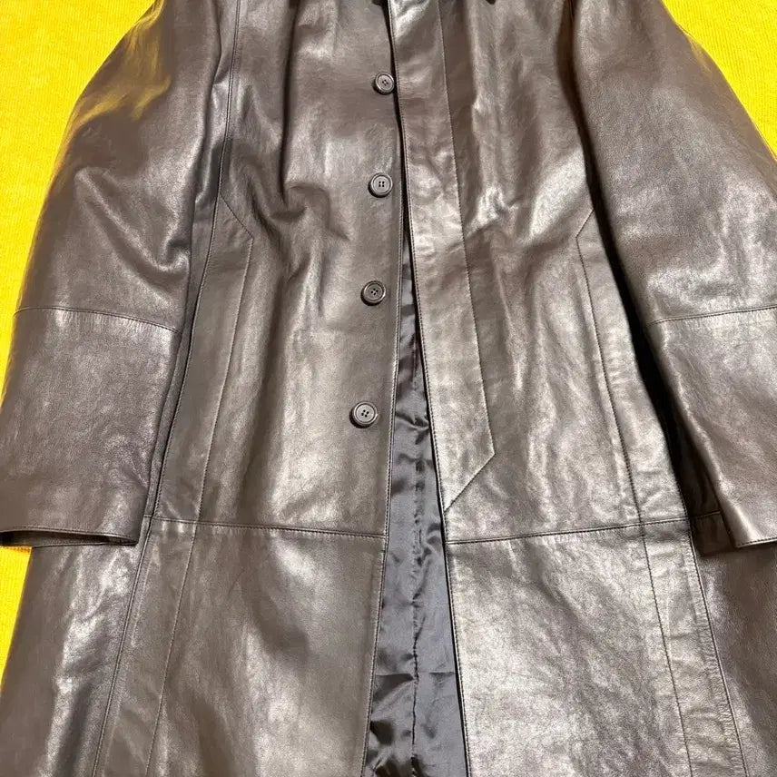 [BUNJANG] YOUS Leather Car Coat Black / [s]유스 레더 카코트 블랙
