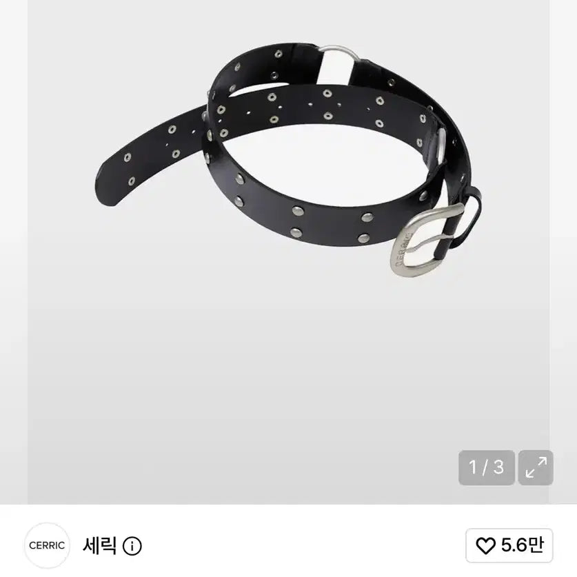 [BUNJANG] Seric Two Ring Rivet Belt Black / 세릭 TWO RING RIVET BELT / BLACK