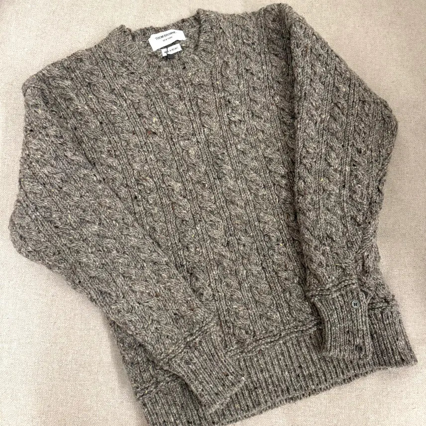 [BUNJANG] Thom Browne Cable Knit Sweater Grey / 톰브라운 케이블 니트 그레이 / 4