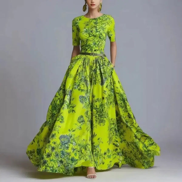 [BUNJANG] Floral Pattern Maxi Dress / 새제품)플로럴 패턴 맥시 드레스