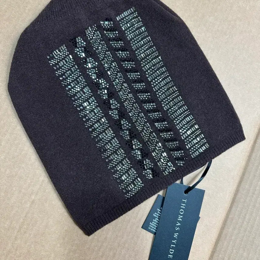 [BUNJANG] THOMAS WYLDE 100% Cashmere Crystal Beanie / THOMAS WYLDE 토마스 와일드 100% 캐시미어 크리스털 비니 새상품