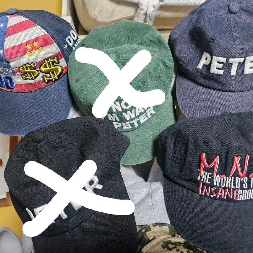 [BUNJANG] My Name Is Peter Collab Panel Cap Bundle Set (Kinch, Insane Garage, Charcoal) / 마이네임이즈피터 캡 일괄판매(킨치,인세인개러지,판넬차콜)