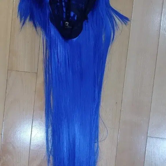 [BUNJANG] Twins Long Blue Wig / 트윈스 샛파랑 긴머리 가발
