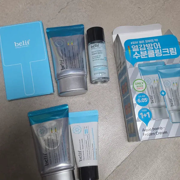[BUNJANG] Belif Frozen Cream Set / 빌리프 프로즌 크림 ( 빌리프 아쿠아밤 )