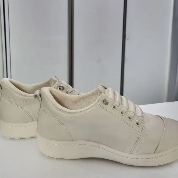 [BUNJANG] Leather Sneakers Beige / 가죽 스니커즈 베이지