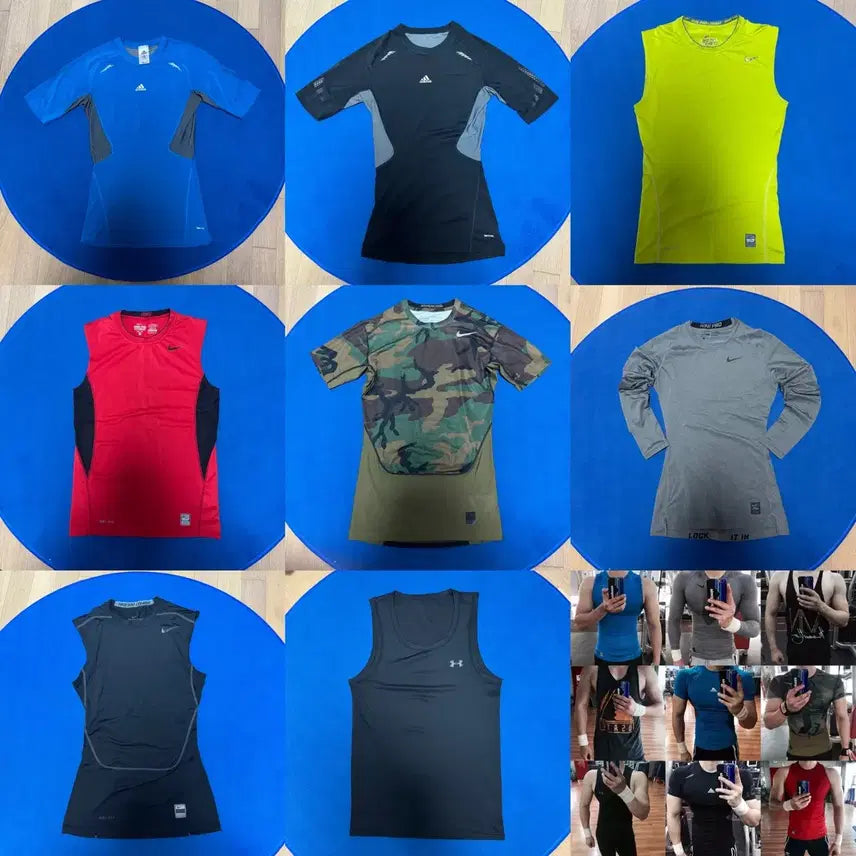 [BUNJANG] Nike Pro Combat / Adidas Techfit / Under Armour Compression Wear Bundle / 나이키 프로컴뱃 / 아디다스 테크핏 / 기능성운동복