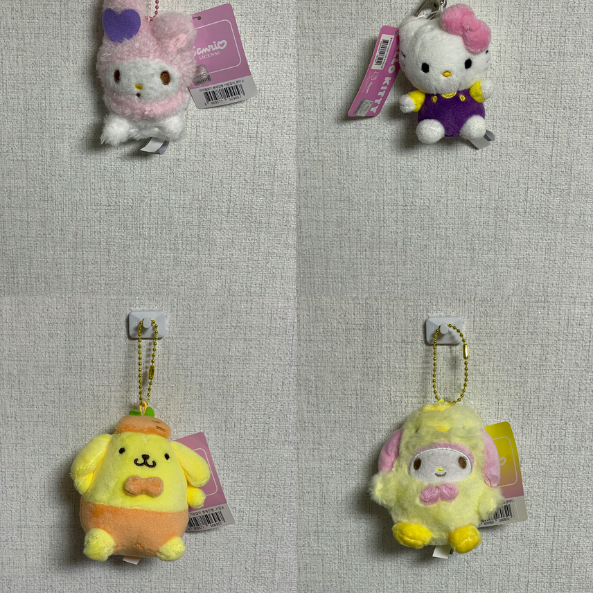 [BUNJANG] Sanrio Mini Doll Keyring - My Melody, Hello Kitty, Pompompurin / 산리오 미니 인형 키링 마이멜로디 키티 폼폼푸린