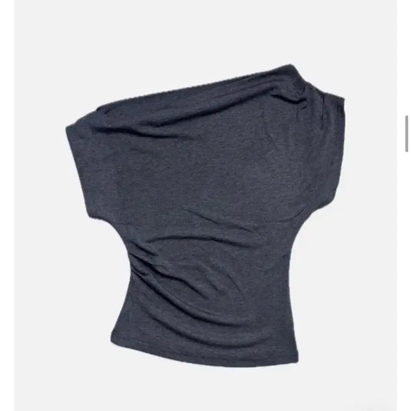 [BUNJANG] A-bly Drape Shirring T-shirt / 새상품/앤챈 드레이프 셔링티