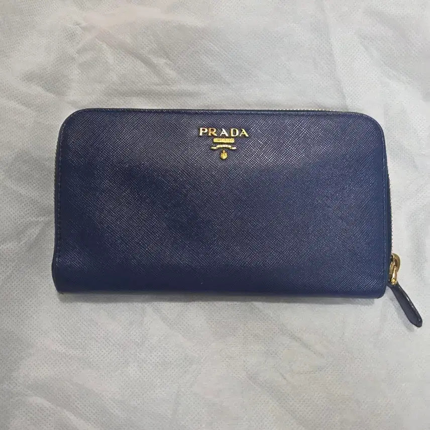 [BUNJANG] Prada Saffiano Long Wallet Navy / 프라다 사피아노 장지갑 네이비