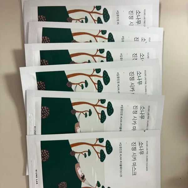[BUNJANG] Round Lab Pine Calming Cica Mask (7 Sheets) / 라운드랩 소나무 진정 시카 마스크