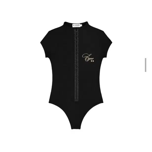 [BUNJANG] EYEER Script Logo Hook Short Sleeve Top - Black / EYEER Script Logo Hook Short Sleeve Top - Black