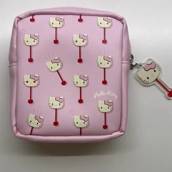 [BUNJANG] Hello Kitty x Fujiya Collaboration Pouch with Keychain / 헬로키티 후지야 콜라보 키링 파우치