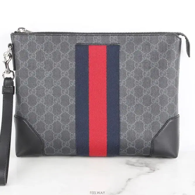 [BUNJANG] Gucci GG Supreme Web Pouch Clutch / 구찌 GG 슈프림 웹 클러치