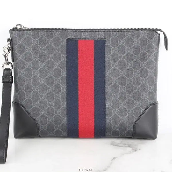 [BUNJANG] Gucci GG Supreme Web Pouch Clutch / 구찌 GG 슈프림 웹 클러치