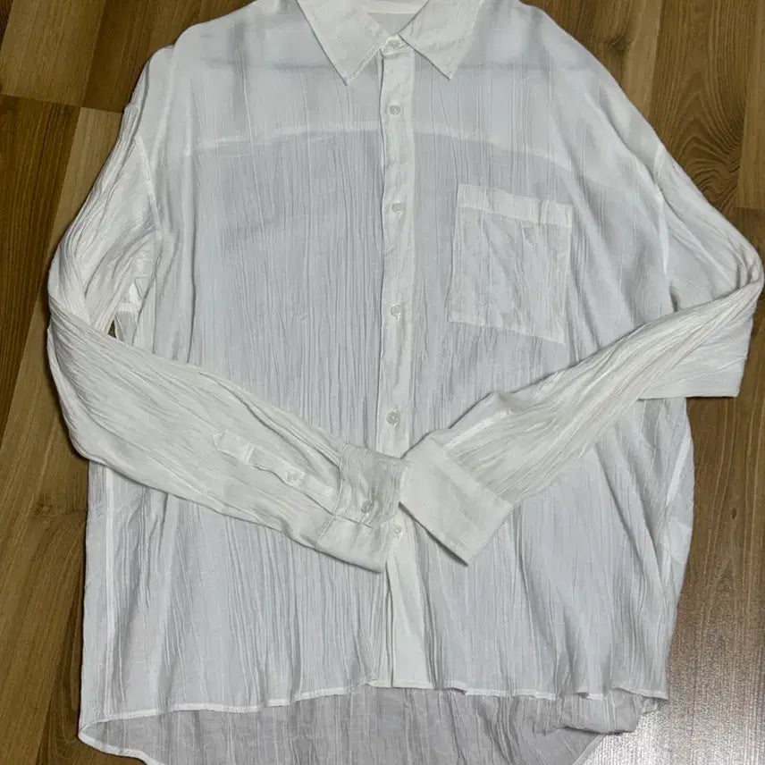 [BUNJANG] 8 Seconds Silk Shirt White XL / 에잇세컨즈 실크 셔츠 흰색 XL