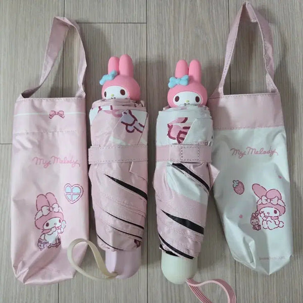 [BUNJANG] My Melody Folding Umbrella 2 Types / 마이멜로디 접이식 양우산 2종