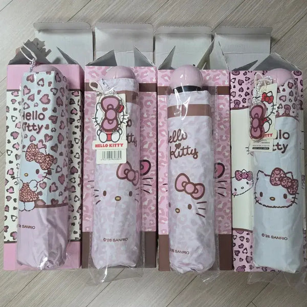 [BUNJANG] Hello Kitty 4-Section Folding Umbrella / 헬로키티 접이식 양우산 4단