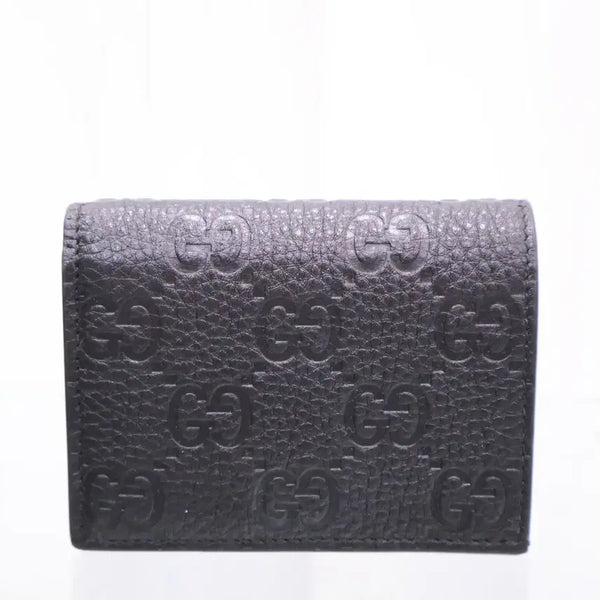 [BUNJANG] Gucci GG Emblem Mini Black Wallet / 구찌 GG 엠블럼 미니 블랙 반지갑 815901