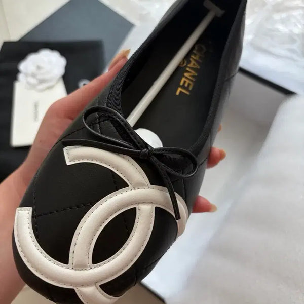 [BUNJANG] Chanel Black Ribbon Ballet Flats / 샤넬 깜봉 플랫슈즈