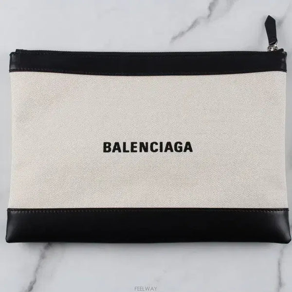 [BUNJANG] Balenciaga Cotton Canvas Clutch / 발렌시아가 코튼 캔버스 클러치