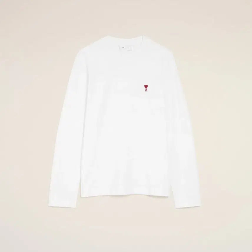 [BUNJANG] AMI Long Sleeve T-Shirt White XL / 아미 롱스리브 화이트 XL 무배