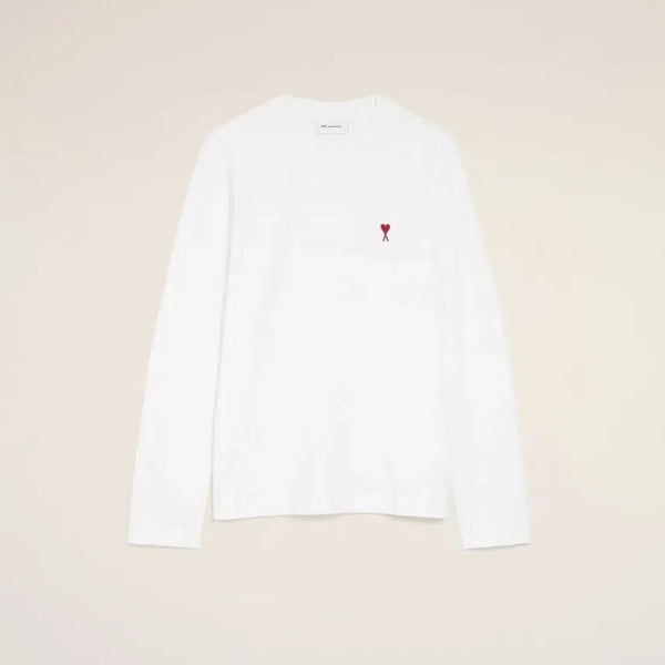 [BUNJANG] AMI Long Sleeve T-Shirt White XL / 아미 롱스리브 화이트 XL 무배