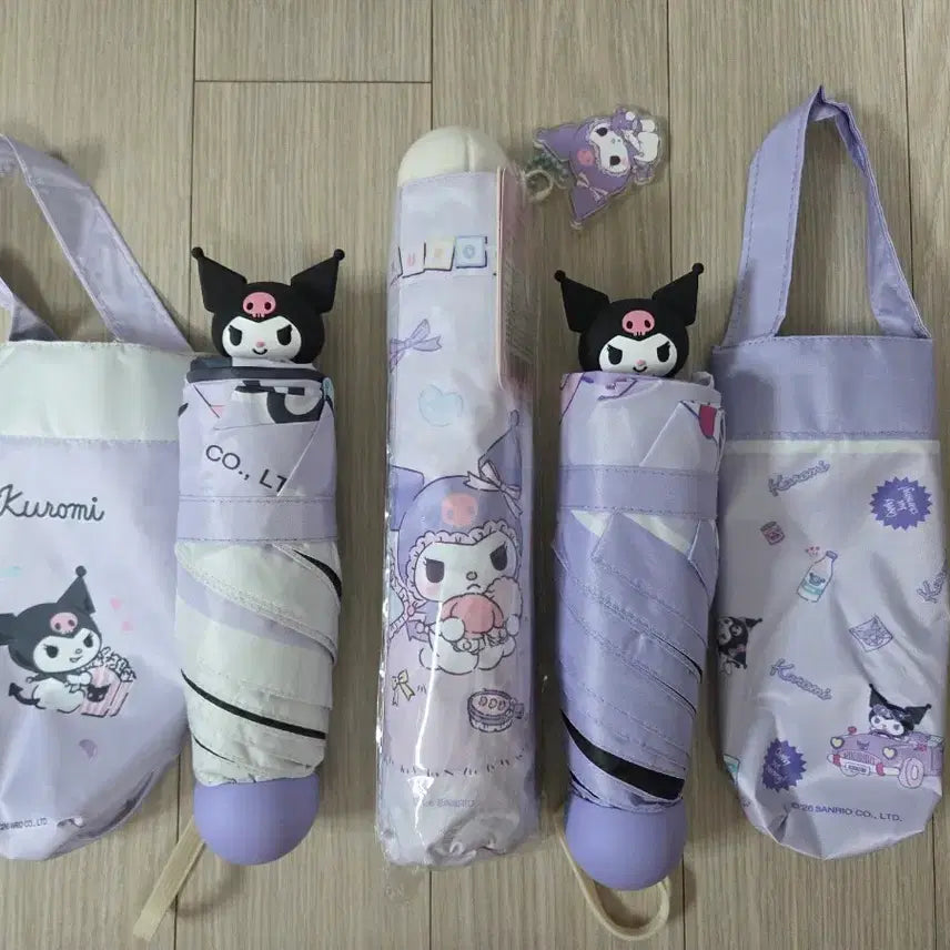 [BUNJANG] Kuromi Folding Umbrella (3 Designs) / 쿠로미 접이식 양우산 3종