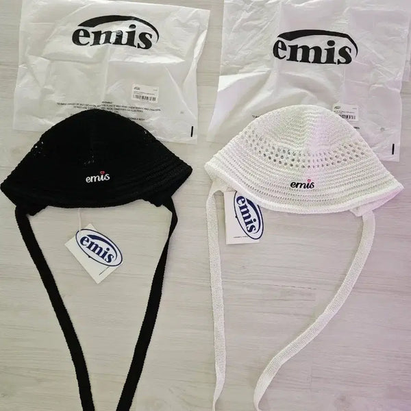 [BUNJANG] emis Bucket Hat Set (Black/White) / (2개 일괄)이미스 emis 버킷햇 모자 블랙/화이트