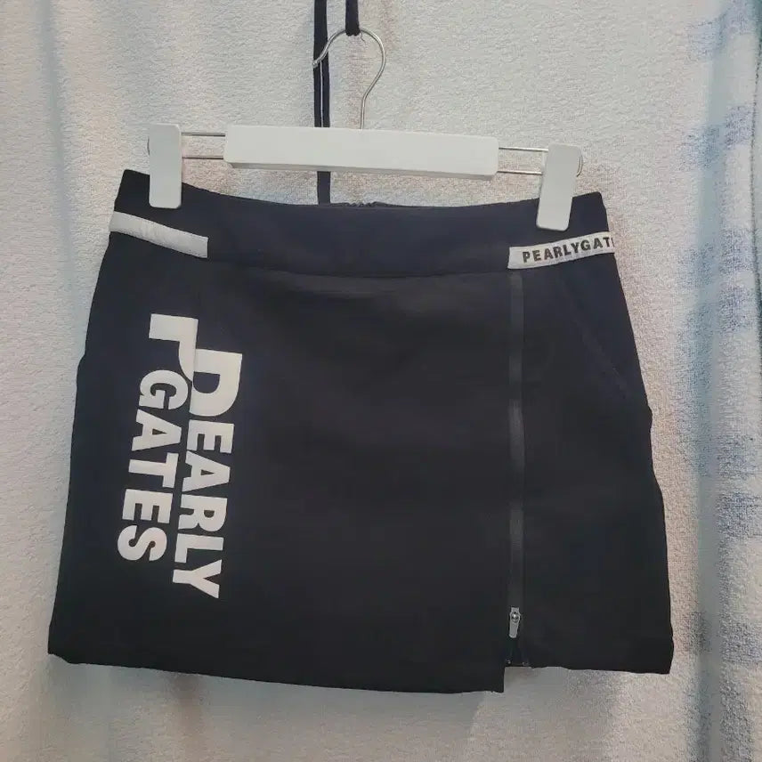 [BUNJANG] PARIGATES Golf Skirt Black Side Slit Logo Play / 파리게이츠 골프 라운딩 스커트 여성 67-92 새상품급
