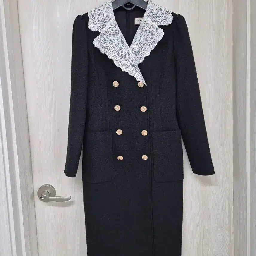 [BUNJANG] MOJO.S.PHINE Black Lace Collar Dress / 모조에스핀 블랙 레이스 카라원피스