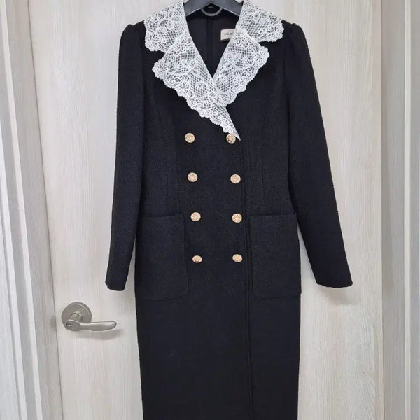 [BUNJANG] MOJO.S.PHINE Black Lace Collar Dress / 모조에스핀 블랙 레이스 카라원피스